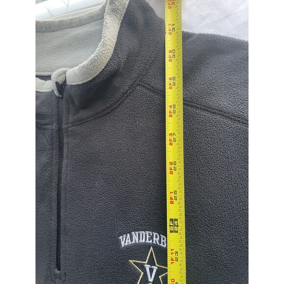 Vanderbilt Commodores Columbia Sweater Mens XL Fleece Quarter Zip Black Grey - Picture 5 of 8